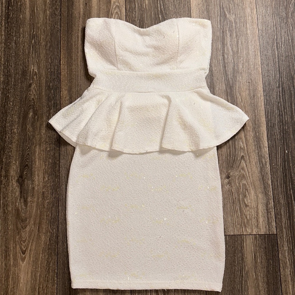 Sequin peplum dress